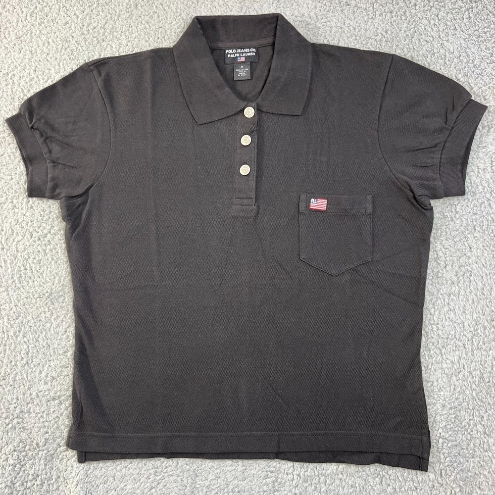 Polo Jeans Co Polo Shirt with Pocket American Flag Y2K Women's‎ M VTG NWT